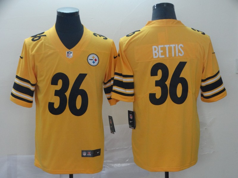 Men Pittsburgh Steelers #36 Bettis yellow Nike Limited NFL Jerseys->chicago cubs->MLB Jersey